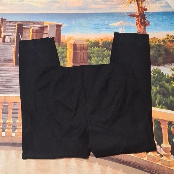 Theory Zippered Ankle Black Pants Size 10 - Picture 4 of 6